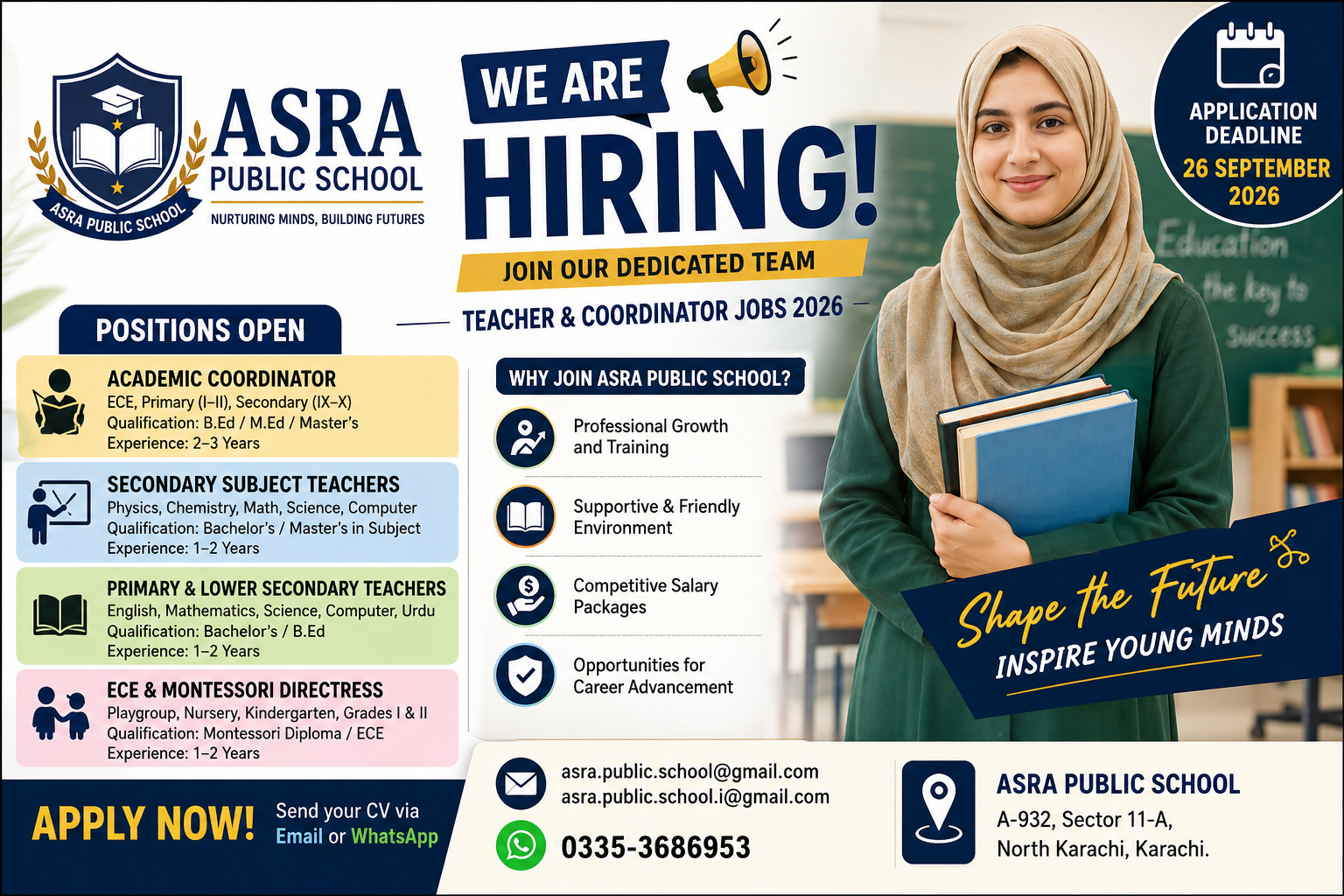 ASRA Public School Teacher & Coordinator Jobs 2026