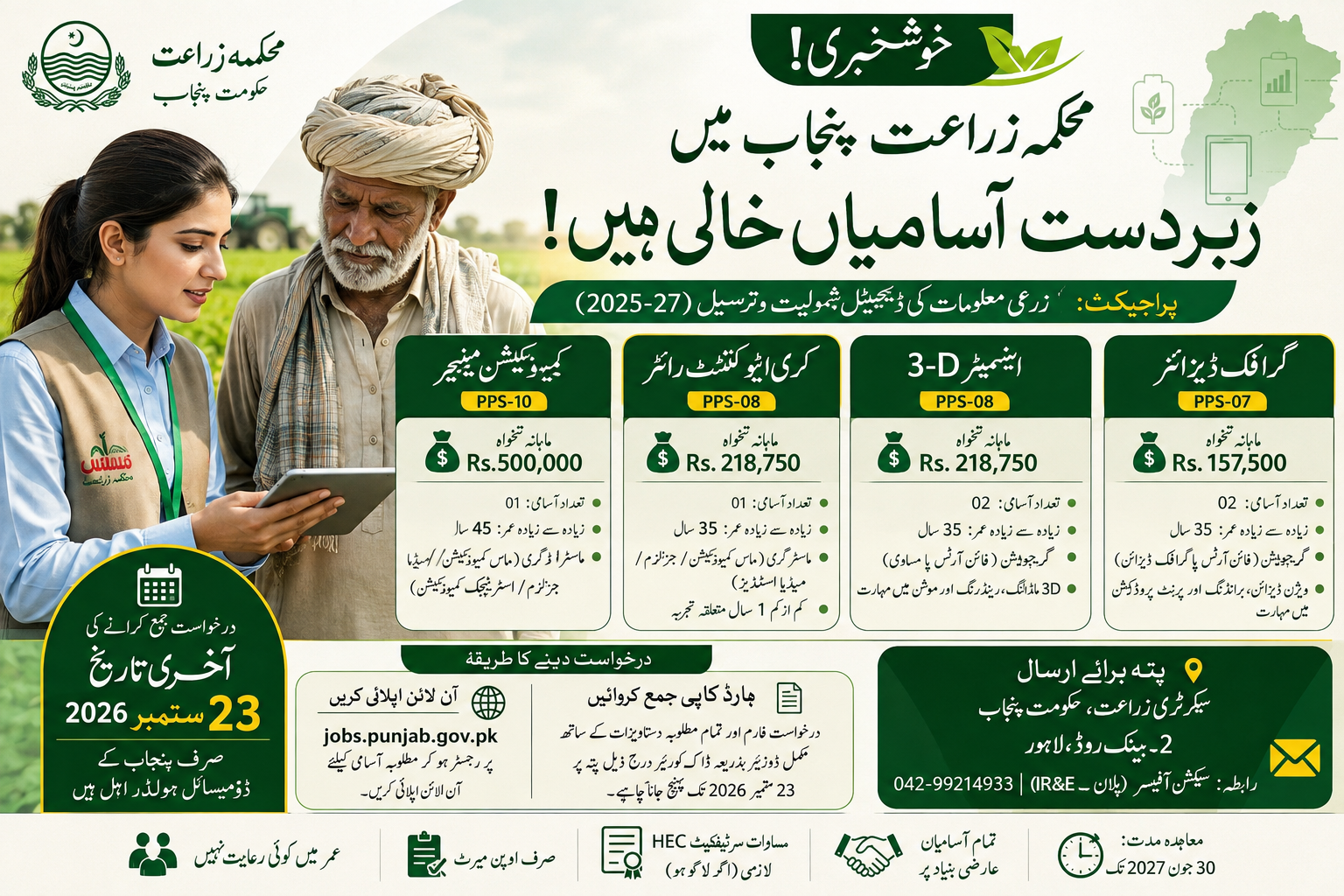 Agriculture Department Punjab Jobs