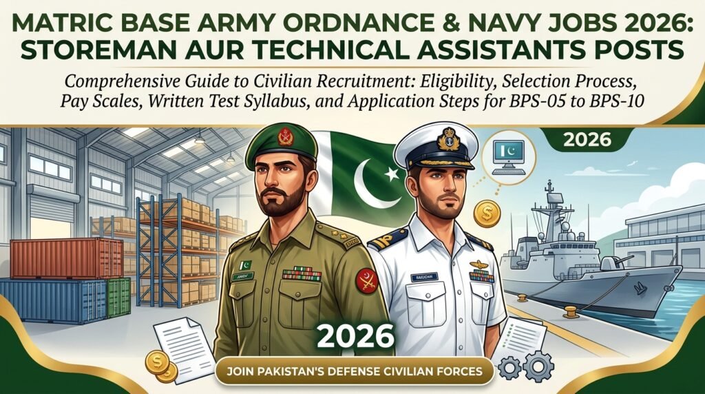 Matric Base Army Ordnance & Navy Jobs 2026