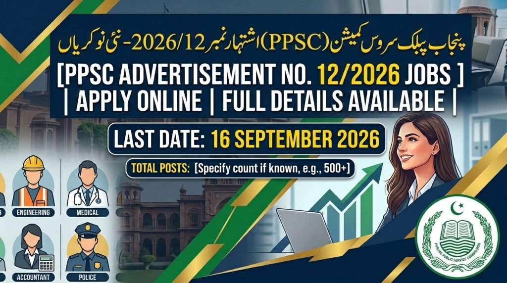 PPSC Advertisement No. 122026 Jobs