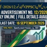 PPSC Advertisement No. 122026 Jobs