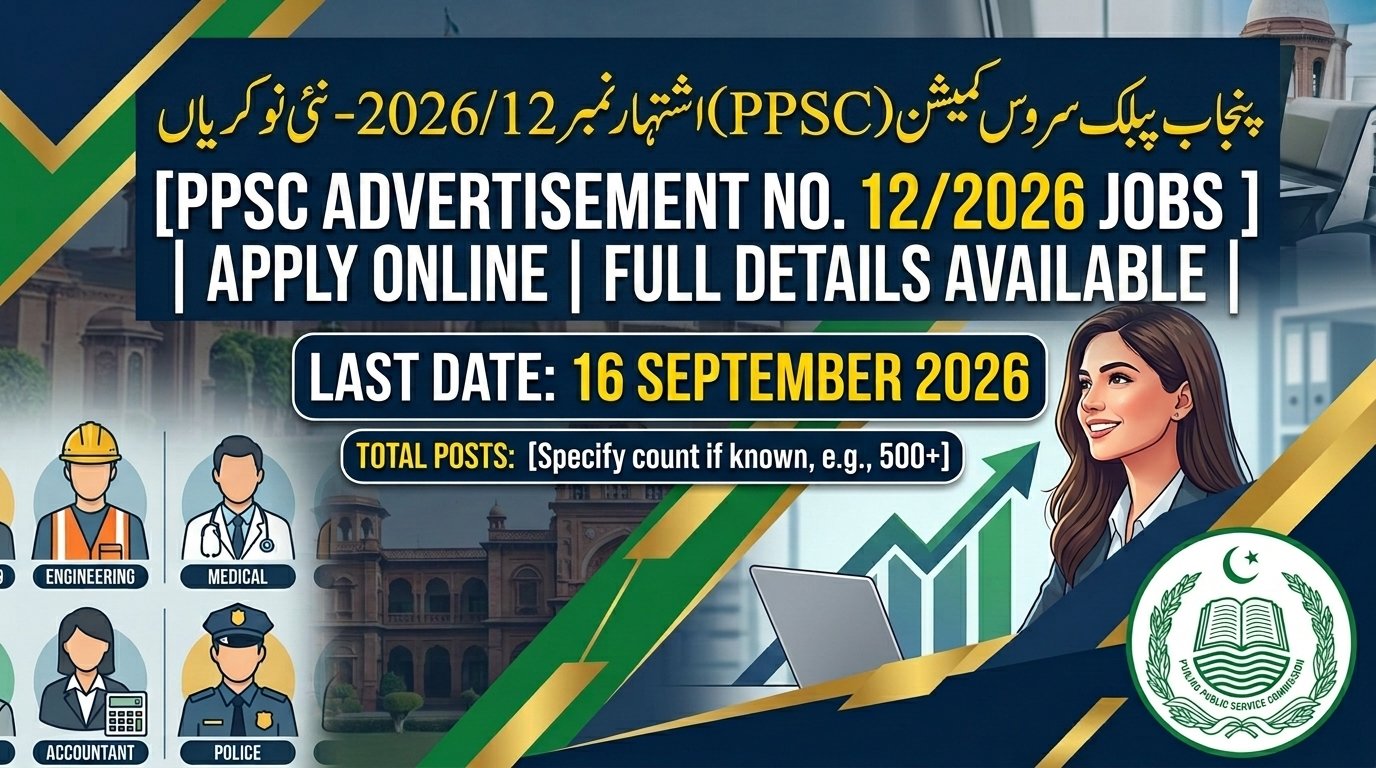 PPSC Advertisement No. 122026 Jobs