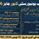 Punjab University Lahore Jobs 2026