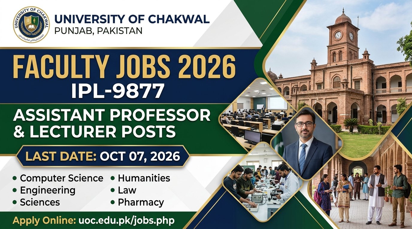 University of Chakwal (UOC) Faculty Jobs 2026