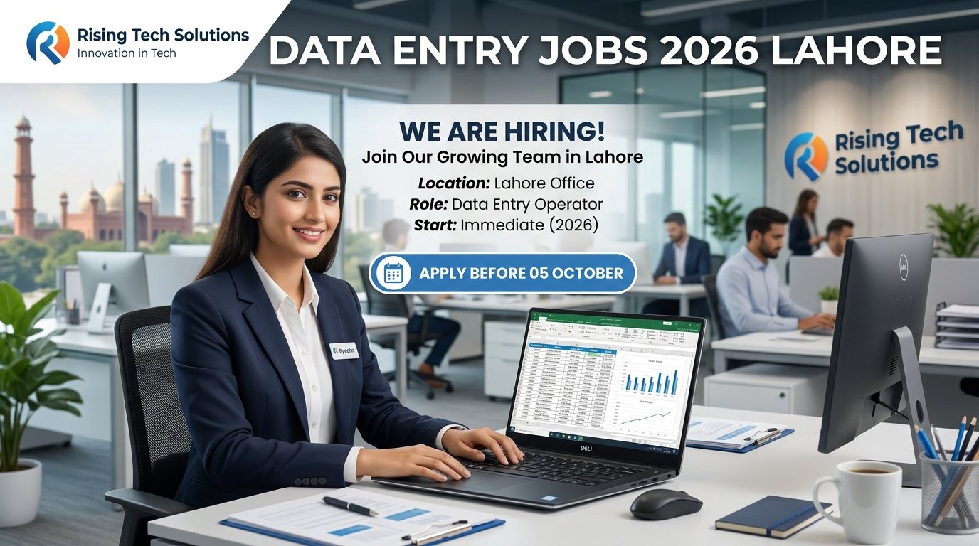 Rising Tech Solutions Data Entry Jobs 2026 Lahore